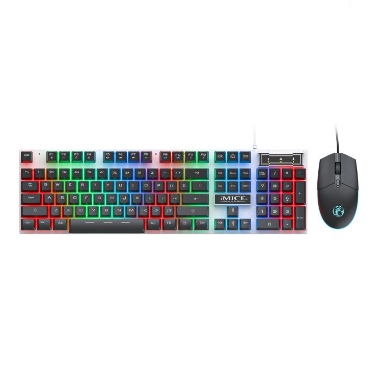 iMICE AN-350 Suspended Keycaps Mechanical Feeling Glowing Wired Gaming Keyboard and Mouse Set iMICE AN-350 Suspended Keycaps Mechanical Feeling Glowing Wired Gaming Keyboard and Mouse Set